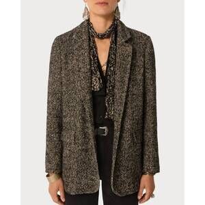 NEW MAISON HOTEL dora wool blend blazer in charbon